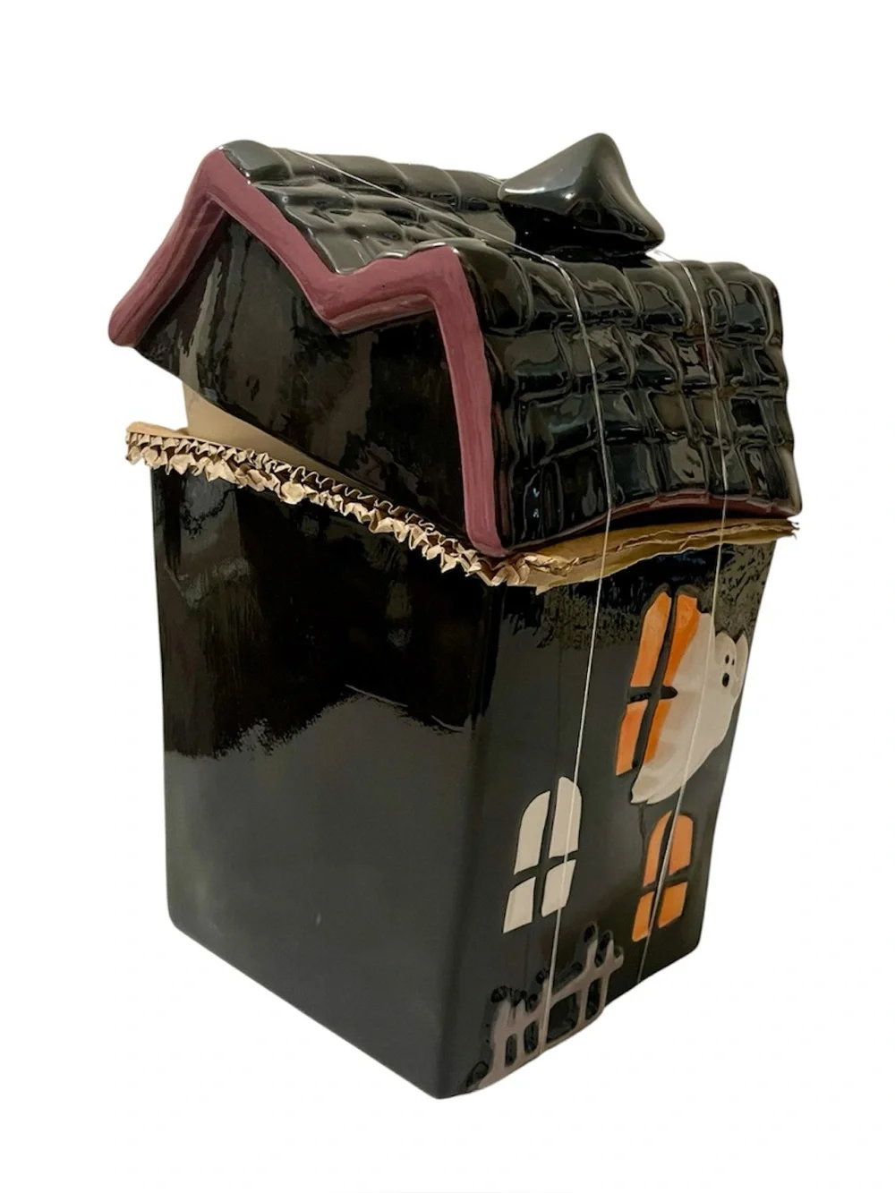 Halloween Ceramic Haunted House Treat Jar, Food Storage